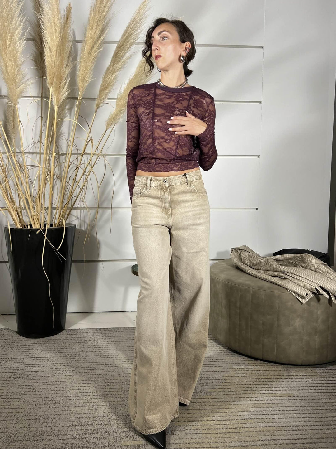 JEANS VITA BASSA RELAXED FIT EARTH WASH 8P0715D124B840 PATRIZIA PEPE PREVIEW