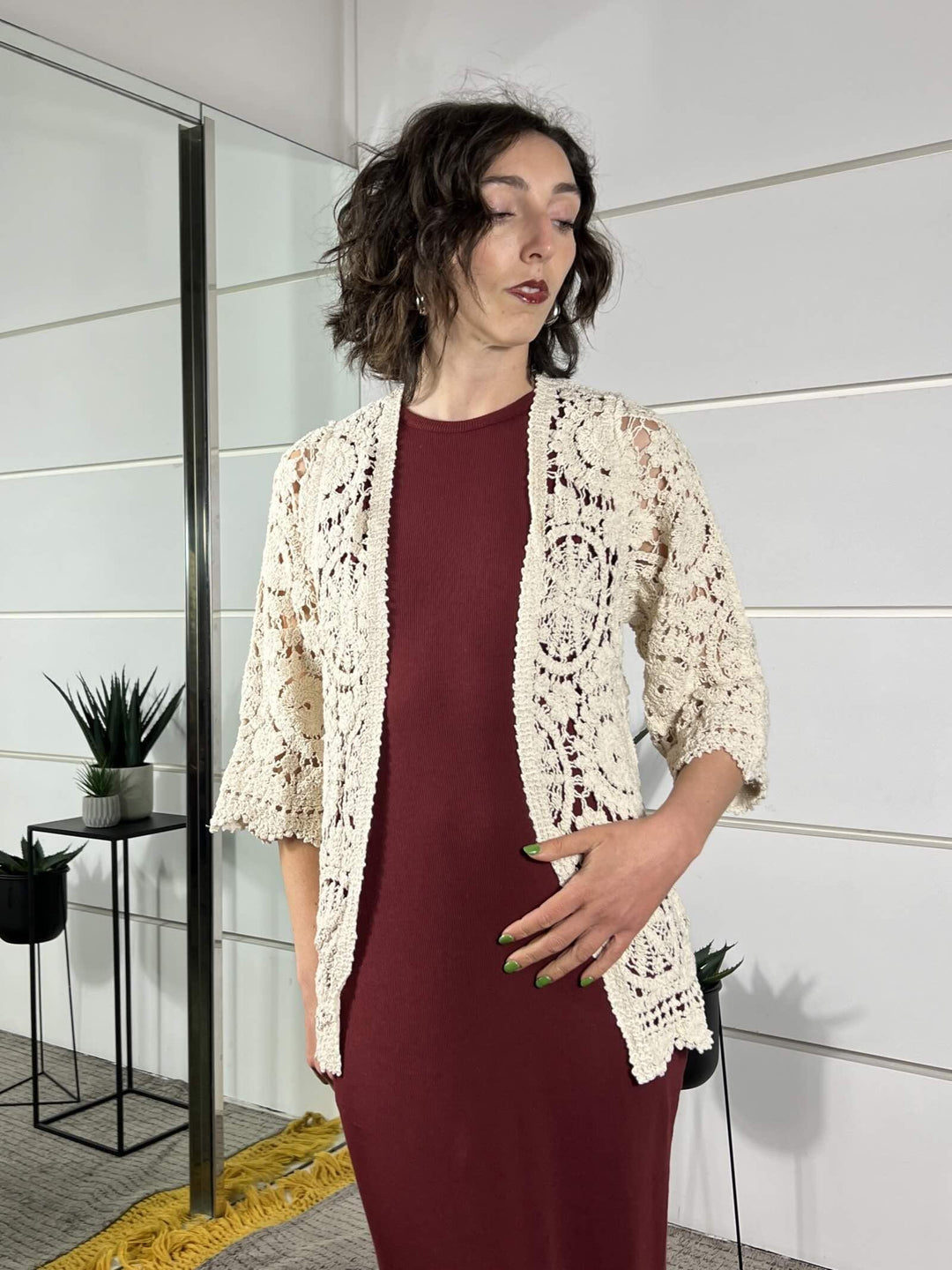 cardigan crochet latte 2668022LATTE SUSY MIX