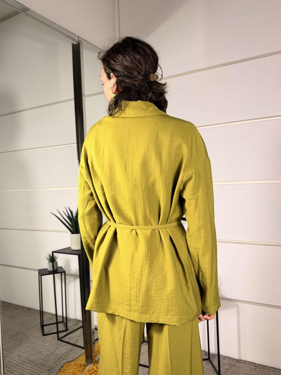 giacca over con spacchi color olio JBQ9LRCC1238 IMPERIAL