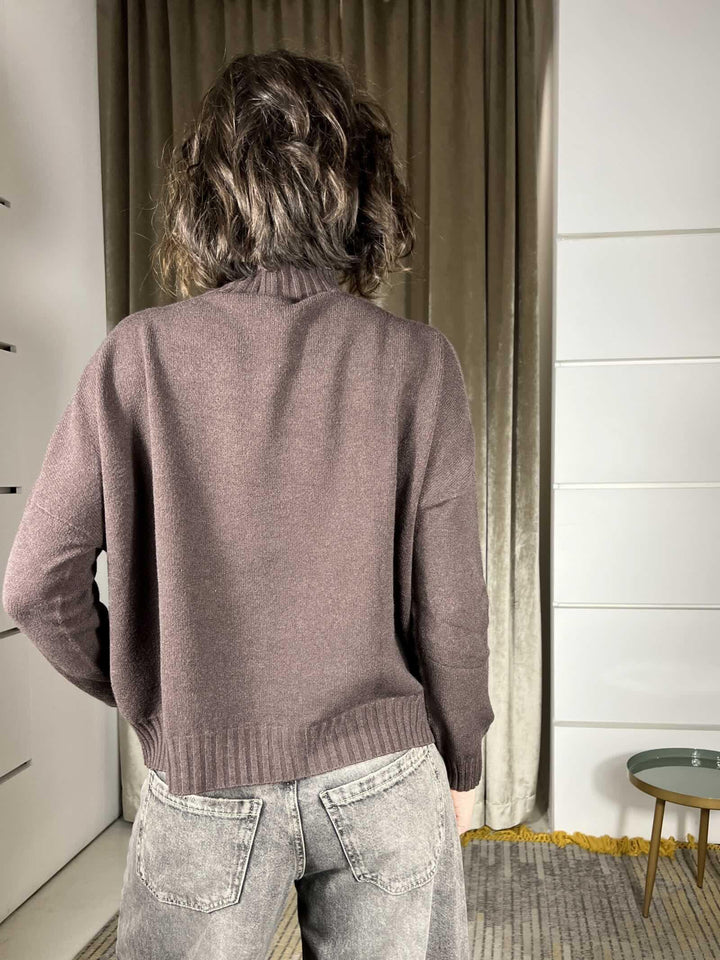 maglia collo alto moro in calda viscosa SSX431MORO SUSY MIX