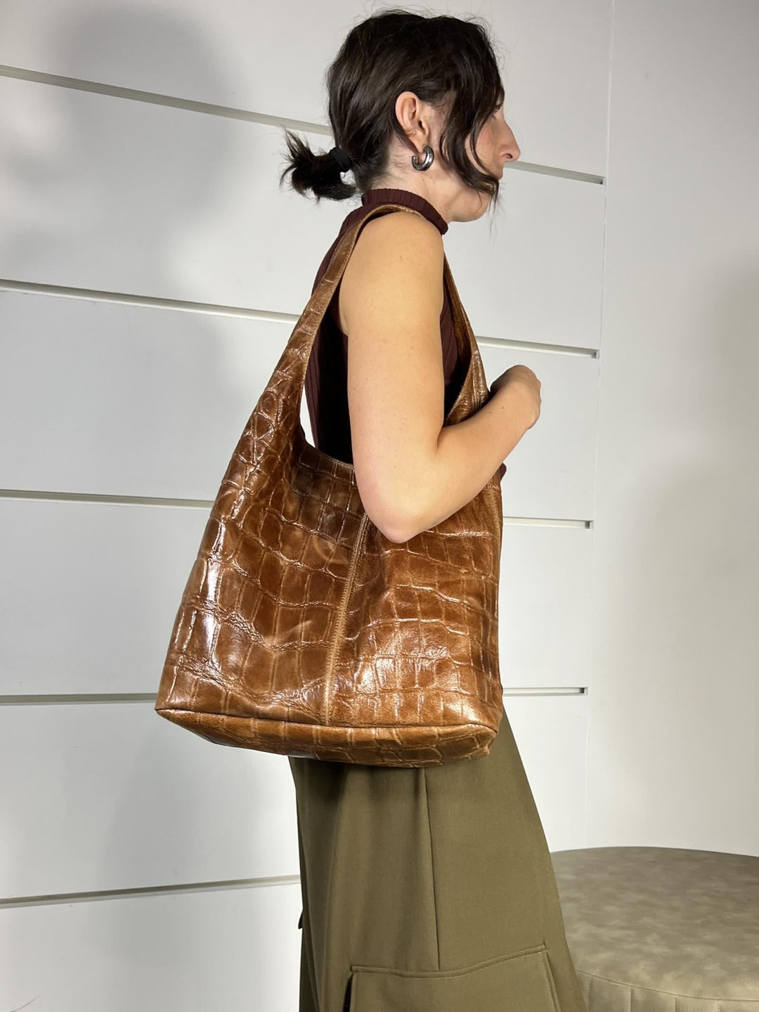 borsa a sacca cuoio cocco VEACOCCOCUOIO SUSY MIX