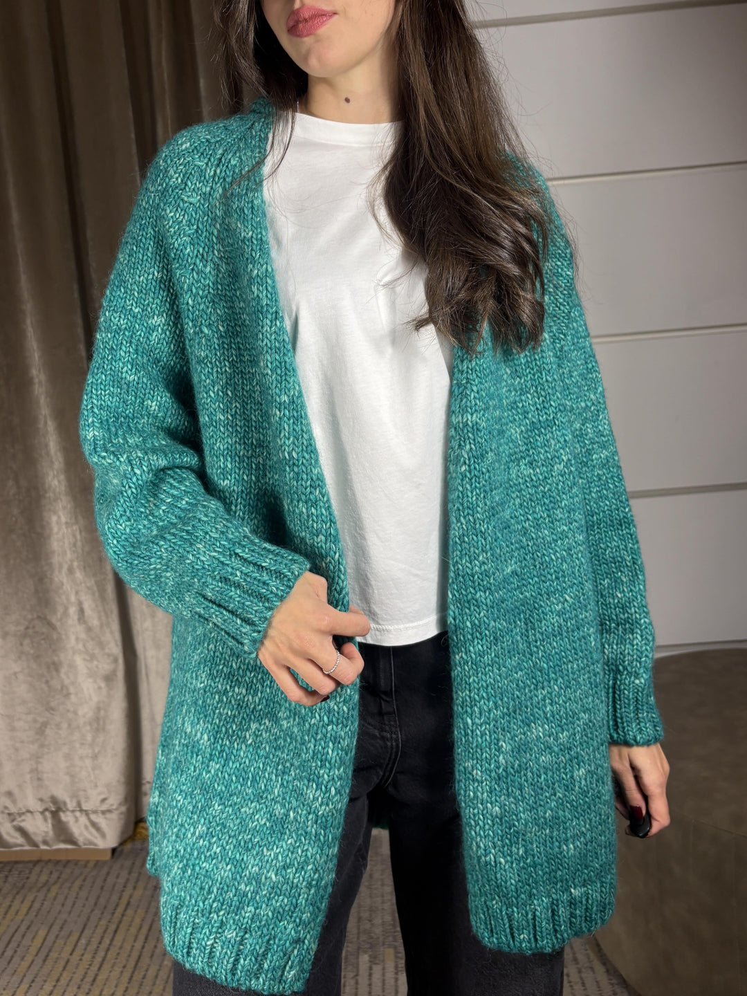 CARDIGAN LUNGO MULTICOLORE CILL5326 CARLA G. MAGLIE