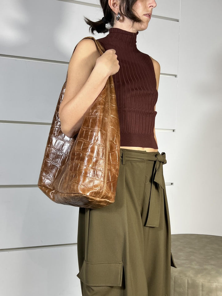 borsa a sacca cuoio cocco VEACOCCOCUOIO SUSY MIX