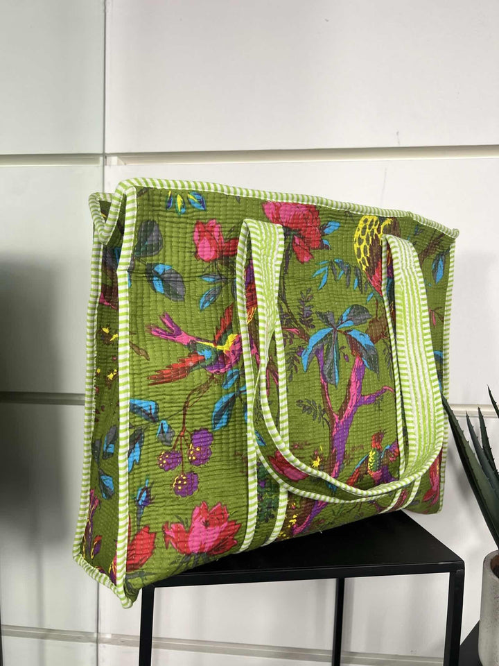 borsa in cotone con stampa papaya CO-B0225PAPAYA FEMME CAFE SELECTION