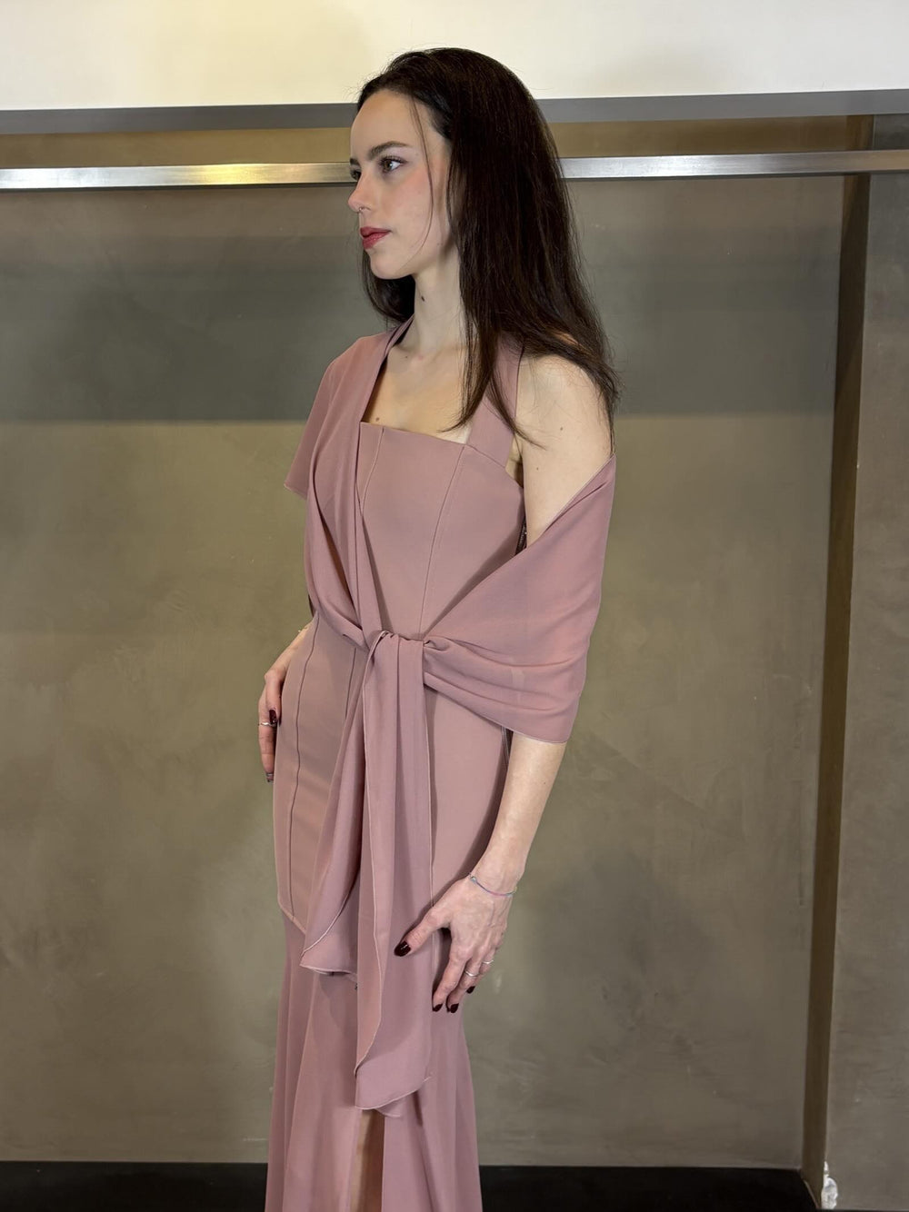 stola elegante rosa antico 8F0012AD08B885 PATRIZIA PEPE MAIN