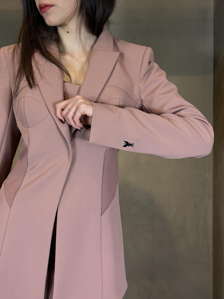 Blazer a bustier rosa antico 2S1547A737B885 PATRIZIA PEPE MAIN
