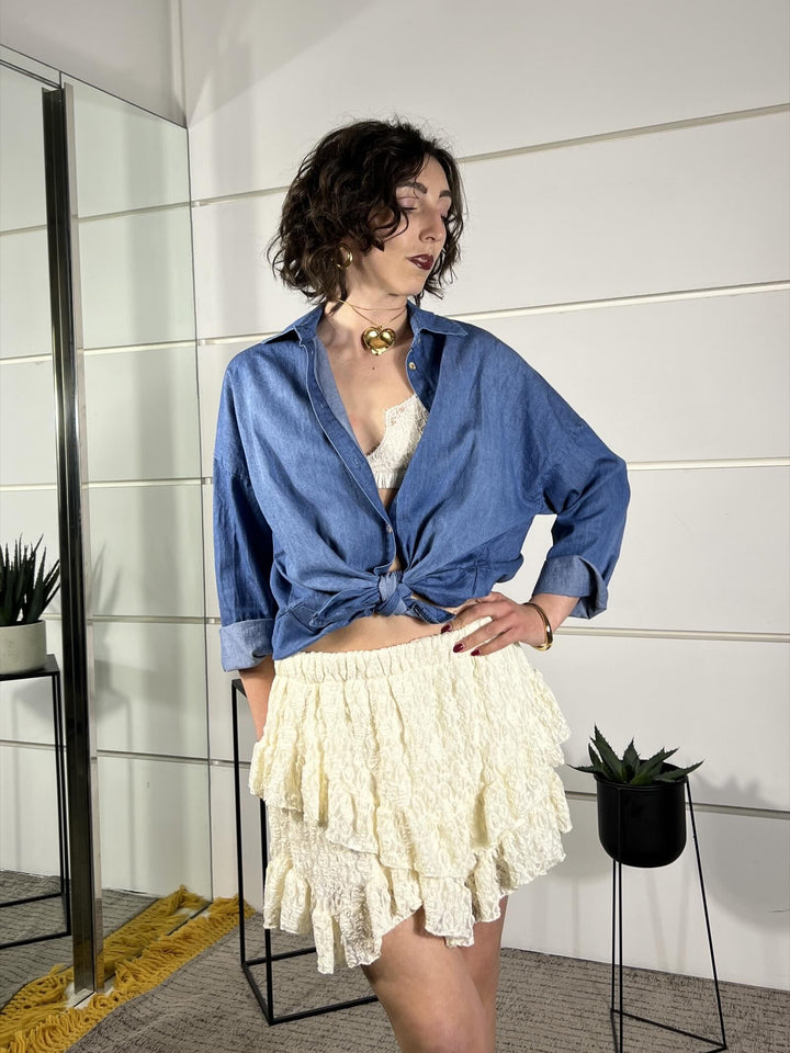 camicia in denim CNO-Q240DENIM BLU HAVE ONE