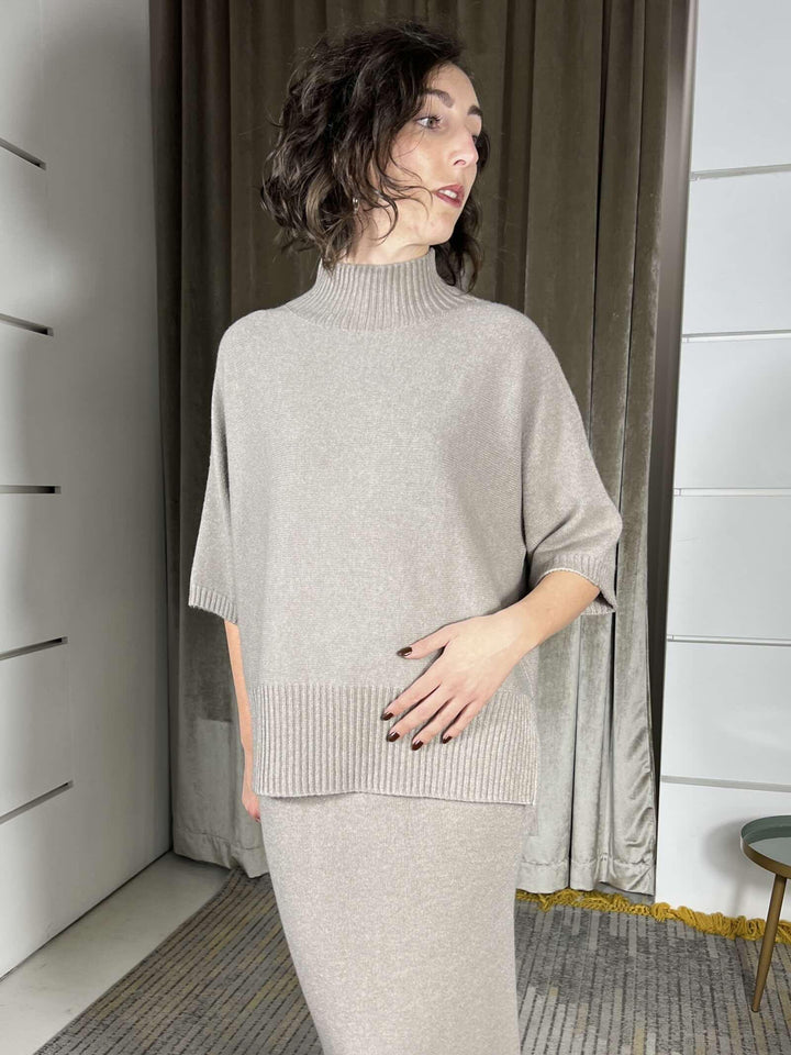 maglia taupe over manica ampia M30258671928 IMPERIAL