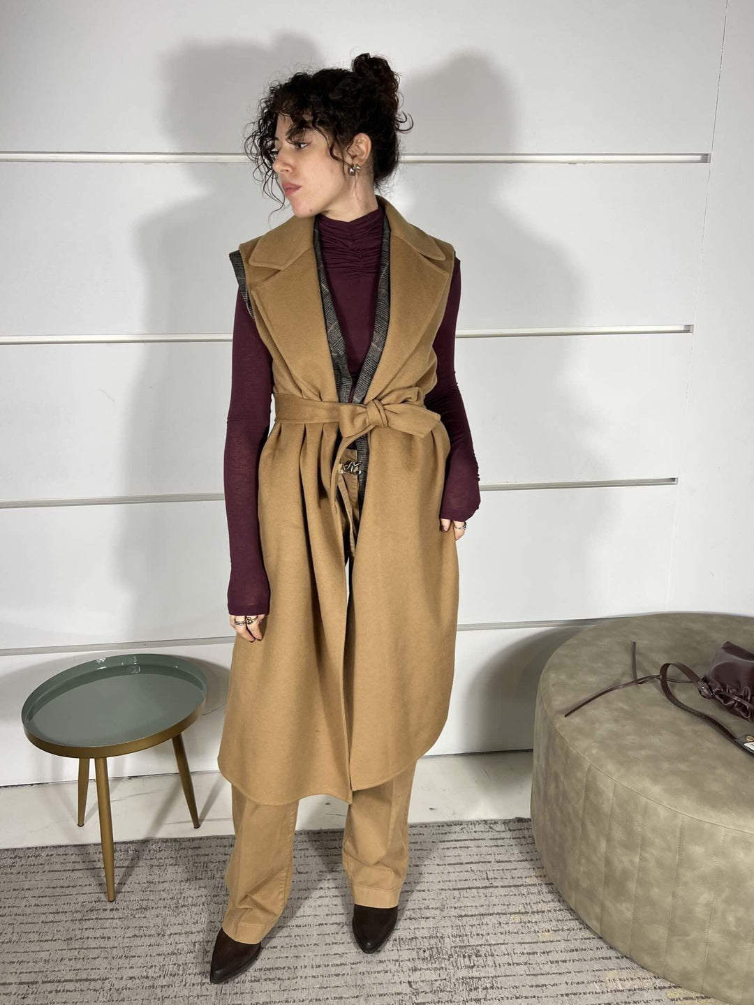 CAPPOTTO DOUBLE IN MISTO LANA COLORE CAMMELLO K110WUMD643AMBRA MANILA GRACE