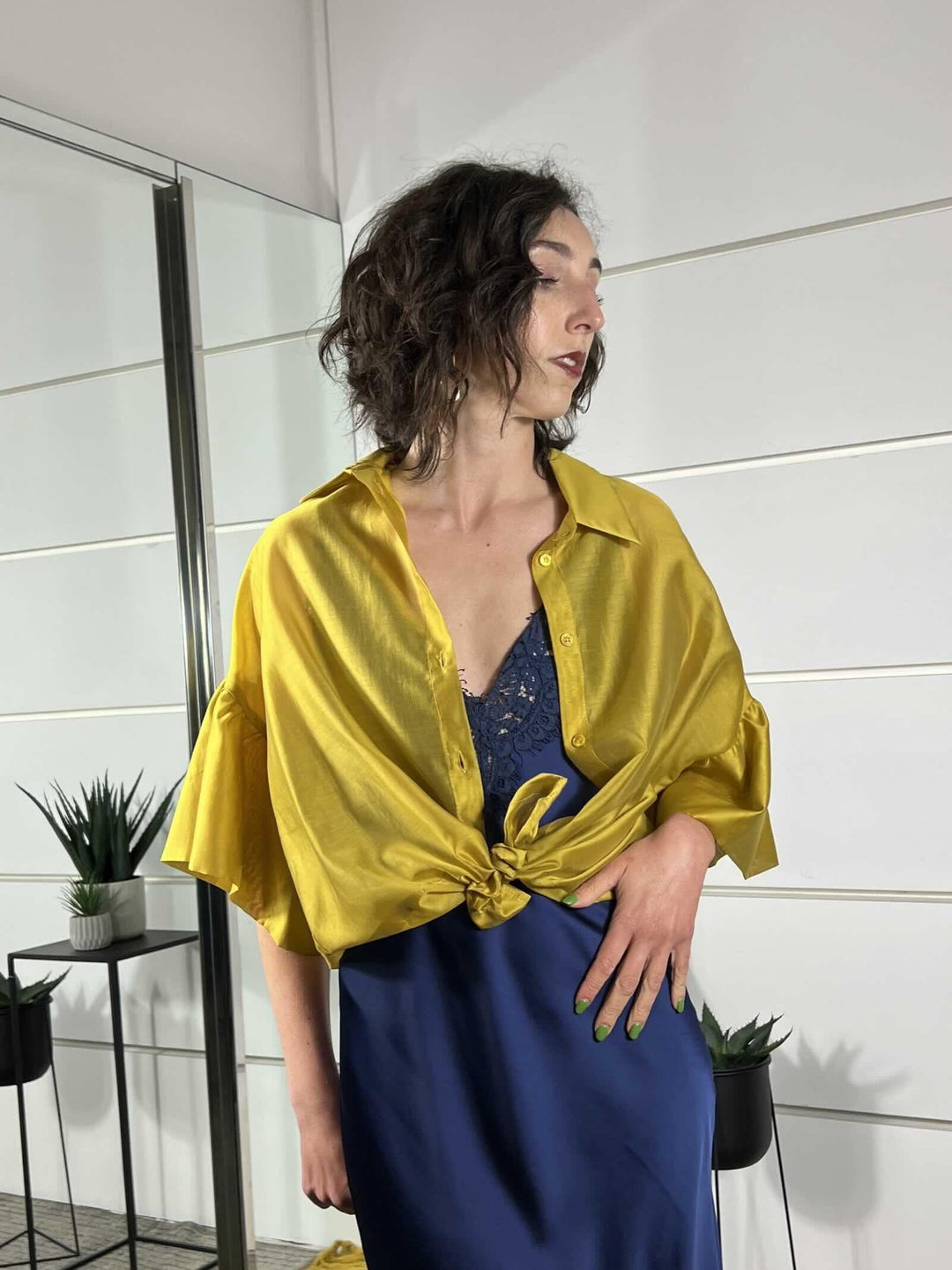 camicia in voile manica corta mimosa TAB1858MIMOSA 23/1 VICOLO