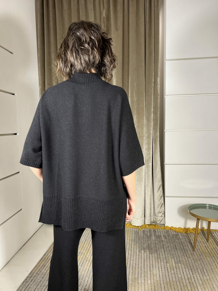 maglia over nero manica ampia M30258671900 IMPERIAL