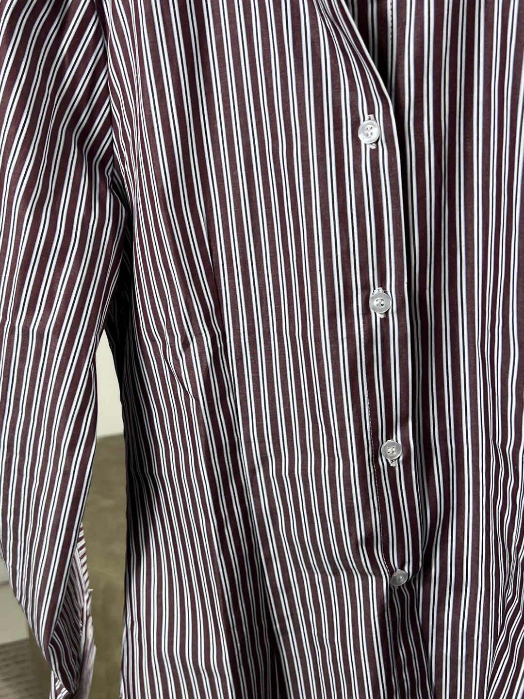 camicia a righe in cotone vino 74857VINO SUSY MIX