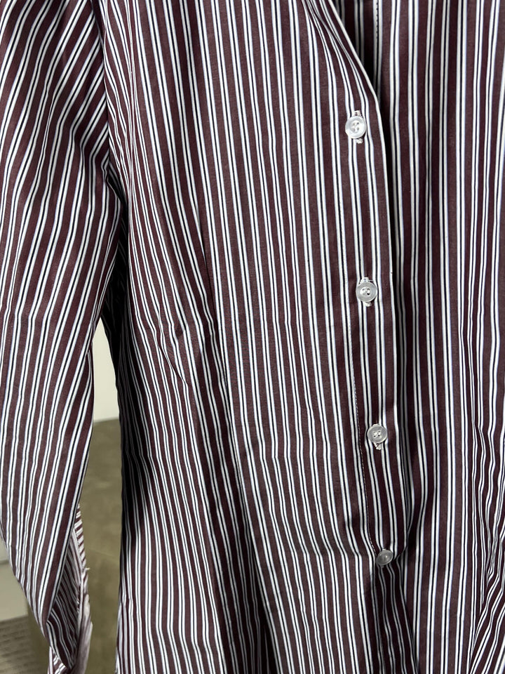 camicia a righe in cotone vino 74857VINO SUSY MIX