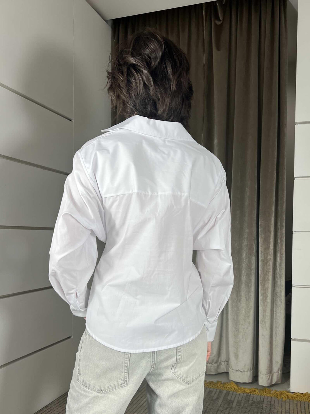 camicia bianca con nodo davanti PE260046BIANCO TENSIONE IN