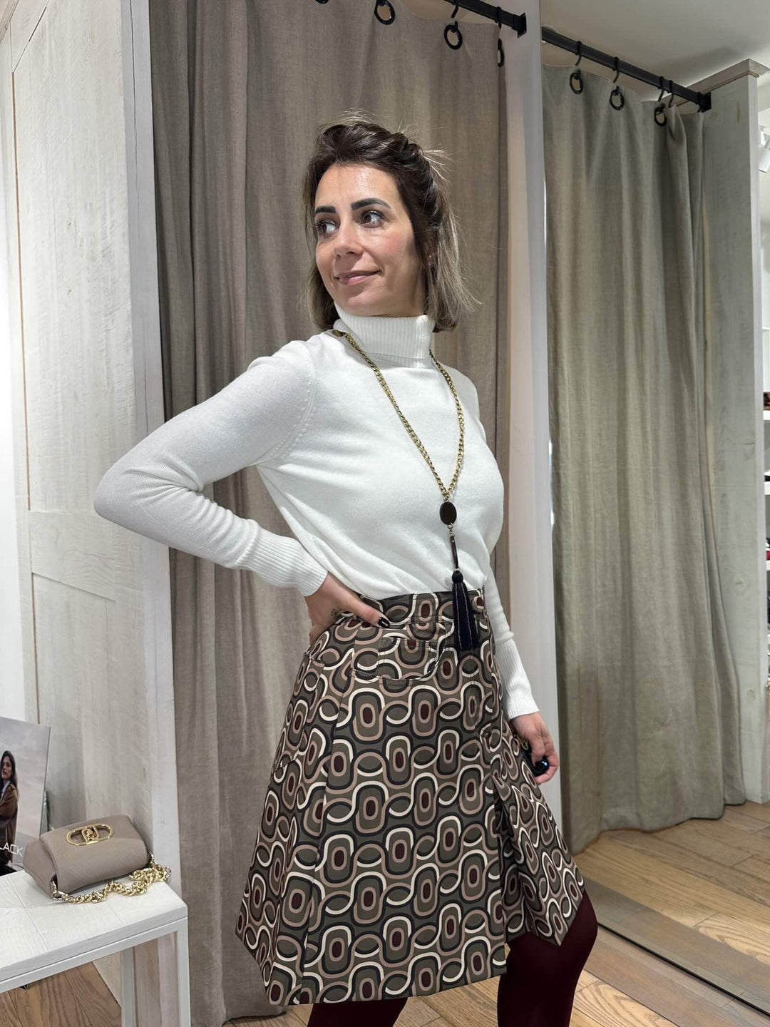 DOLCEVITA AVORIO IN LANA E CASHMERE COLLANA001 PENNYBLACK BLACK