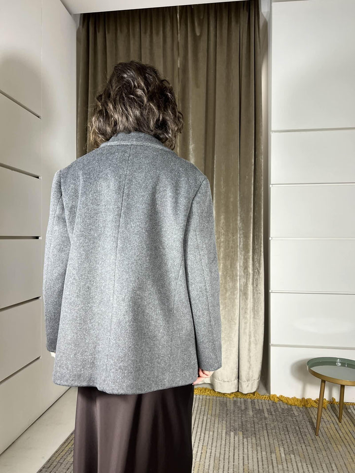 giacca cappotto over con spille rimovibili antracite TF2012ANTRACITE VICOLO