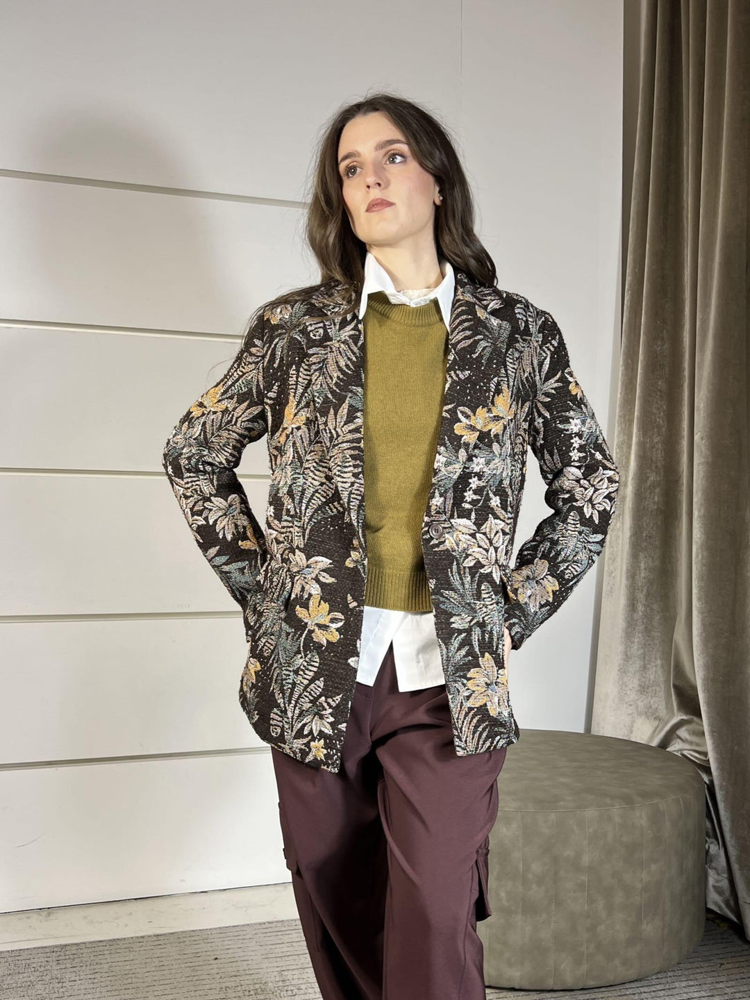 GIACCA MORO CON STAMPA FLOREALE J9990055U1860 IMPERIAL