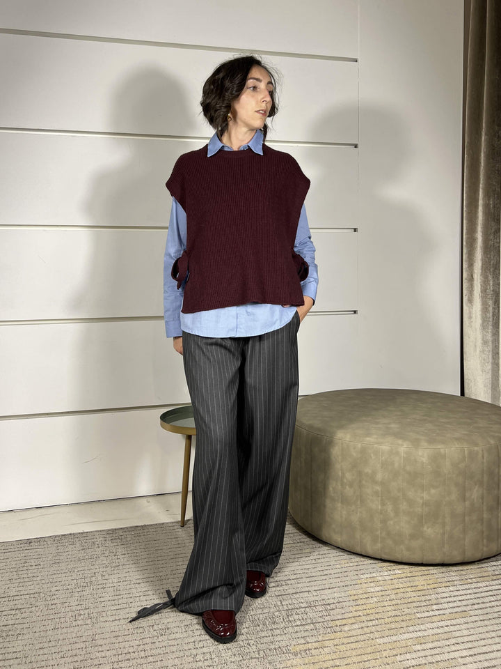 gilet fiocchi laterali vino LFP-P016VINO HAVE ONE