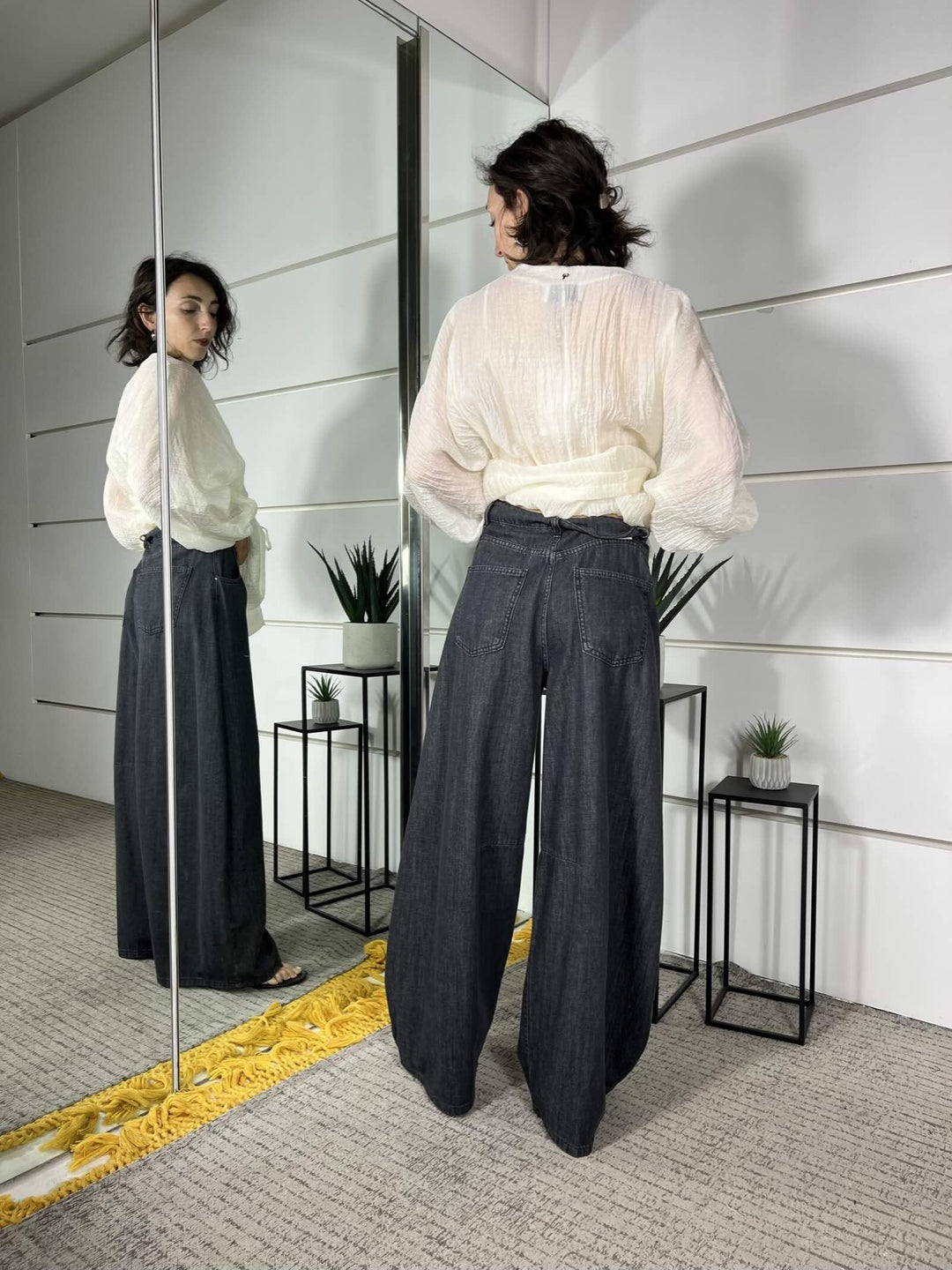 Jeans modello louvre variante unica barrel fit P314J141W273VARINATE UNICA TENSIONE IN
