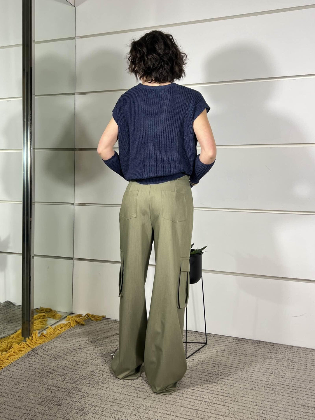 pantalone con tasconi a palazzo militare PMI-Q021MILITARE HAVE ONE