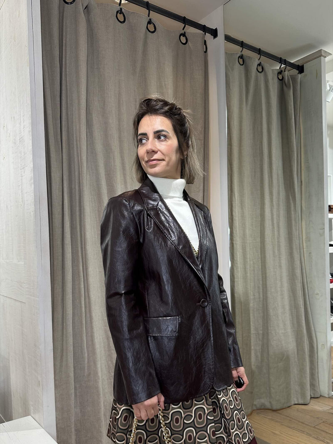 BLAZER  BORDEAUX DRITTO IN ECOPELLE NEWMUST001 iBLUES 1