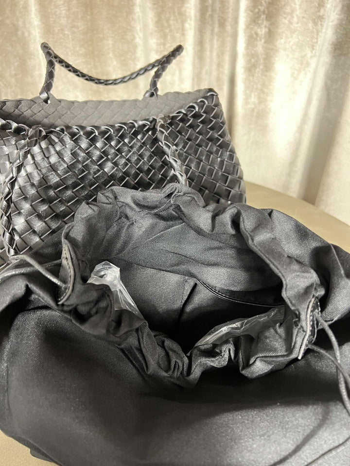 borsa a intreccio in ecopelle nera 58226NERO FEMME CAFE SELECTION