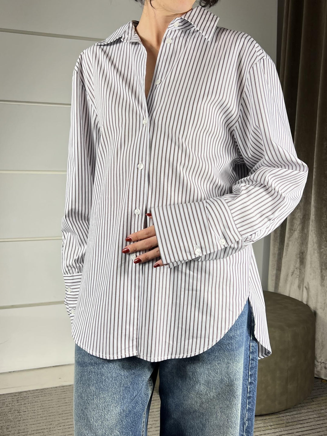 camicia a righe W25C744V UNICA TENSIONE IN