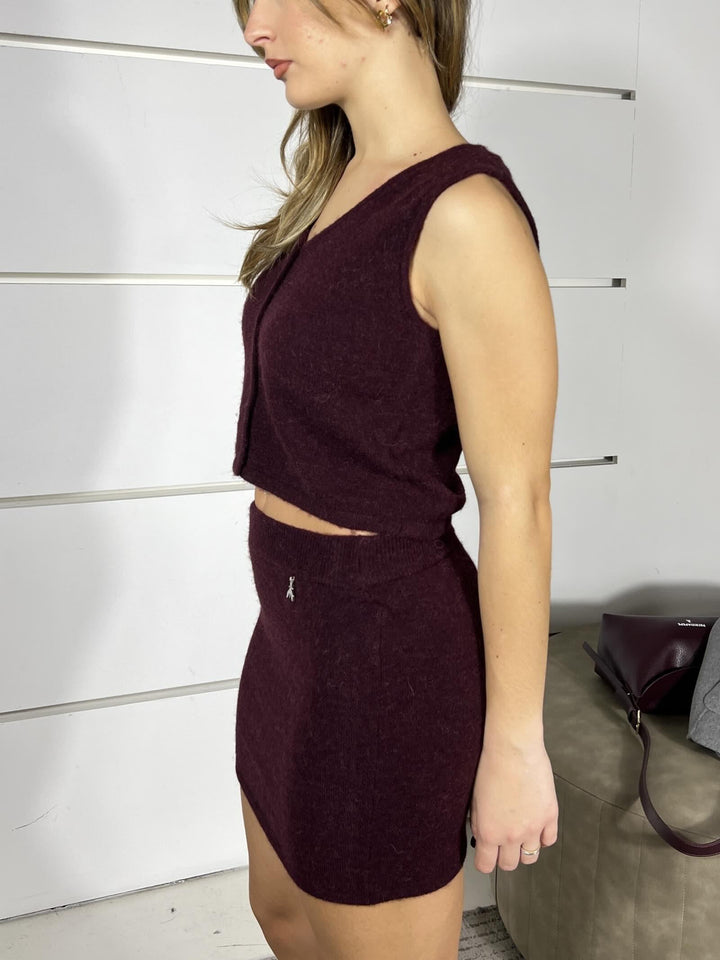 TOP PURPLE RED IN MAGLIA LANA E ALPACA 2K0324K293M536 PATRIZIA PEPE PREVIEW