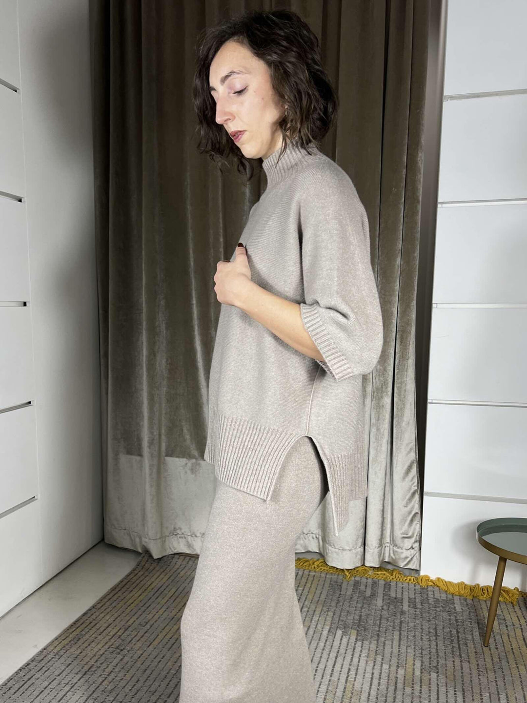 maglia taupe over manica ampia M30258671928 IMPERIAL