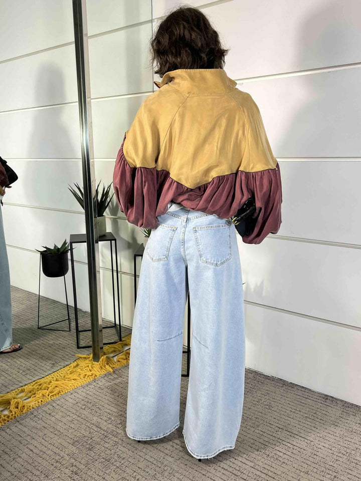 jeans louvre barrel fit extra denim chiaro P314J119W642VARINATE UNICA TENSIONE IN