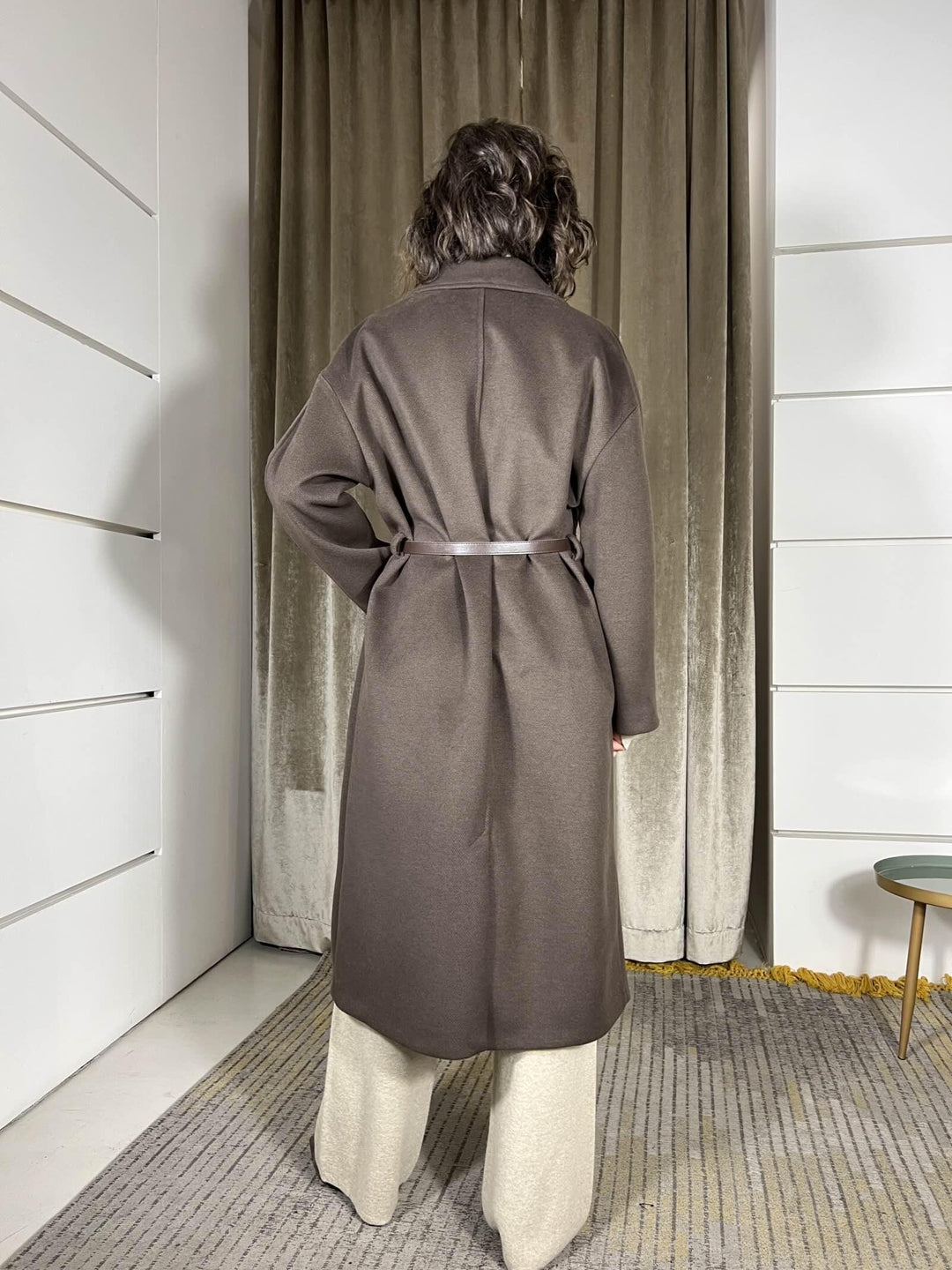 CAPPOTTO FONDENTE OVER DOPPIOPETTO CON CINTA KH36KEY1852 IMPERIAL