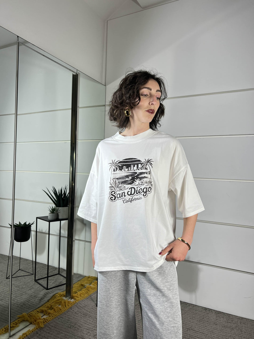 t-shirt san diego 243MBIANCO SUSY MIX