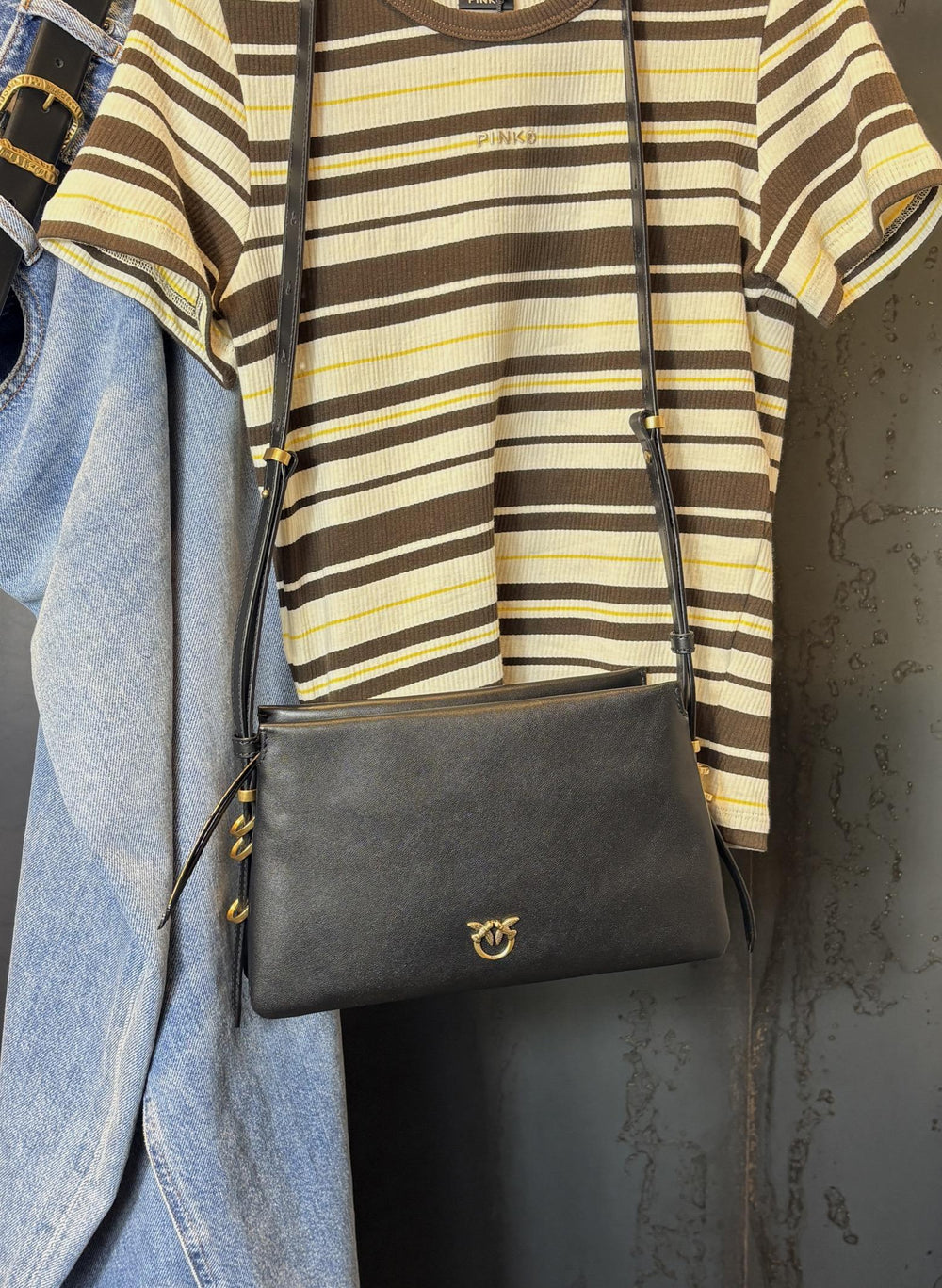 borsa triplet mini nera TRIPLET MINI VITELLO MORBIDOZ99Q PINKO