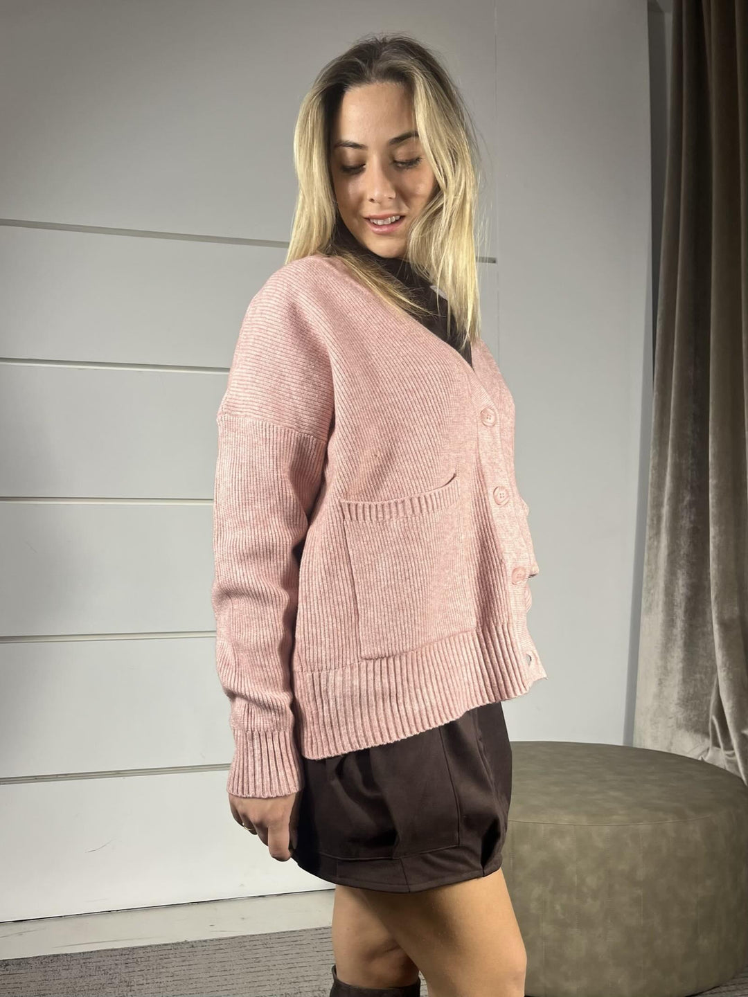 cardigan costa inglese rosa LN8717ROSA SUSY MIX