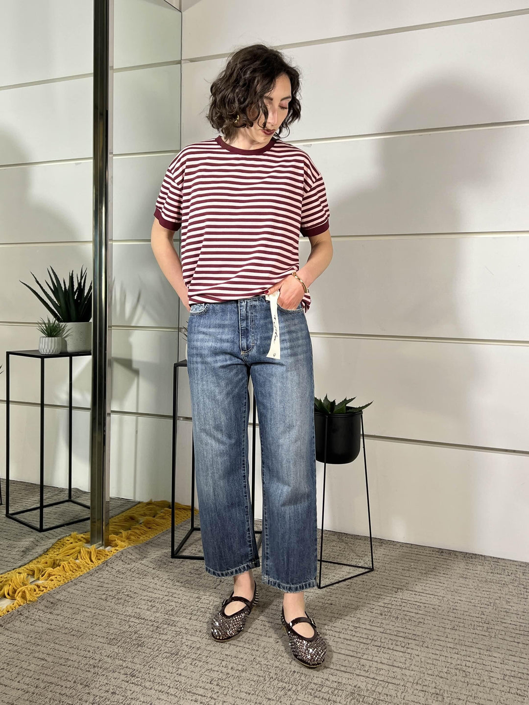 jeans modello frida denim blu V02O0652DENIM BLU PHILIA LOFT