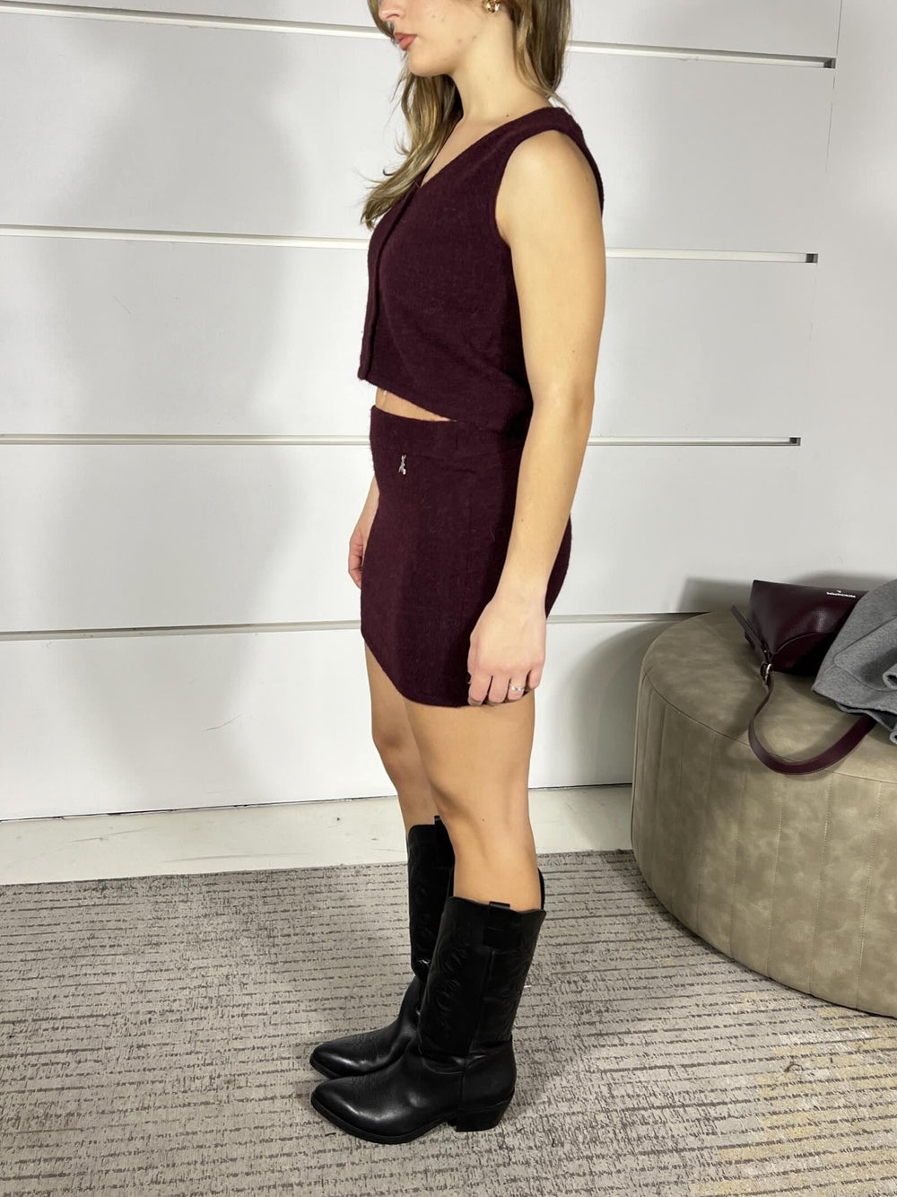 MINIGONNA IN MAGLIA PURPLE RED 2G1034K293M536 PATRIZIA PEPE PREVIEW