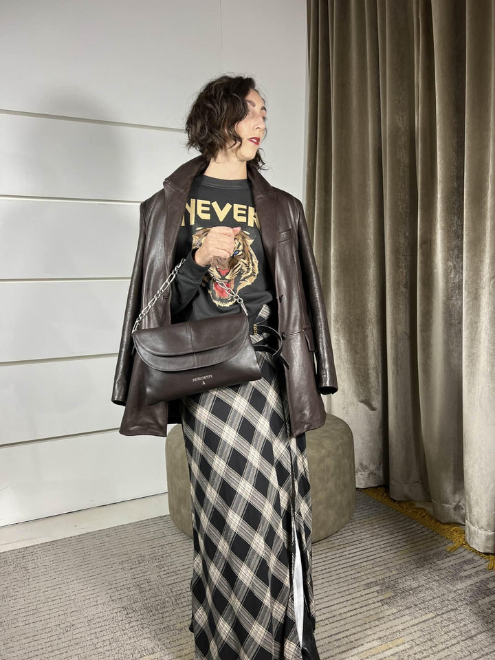 BORSA DEEP CHOCOLATE CON CATENA 2B0152L162B856 PATRIZIA PEPE