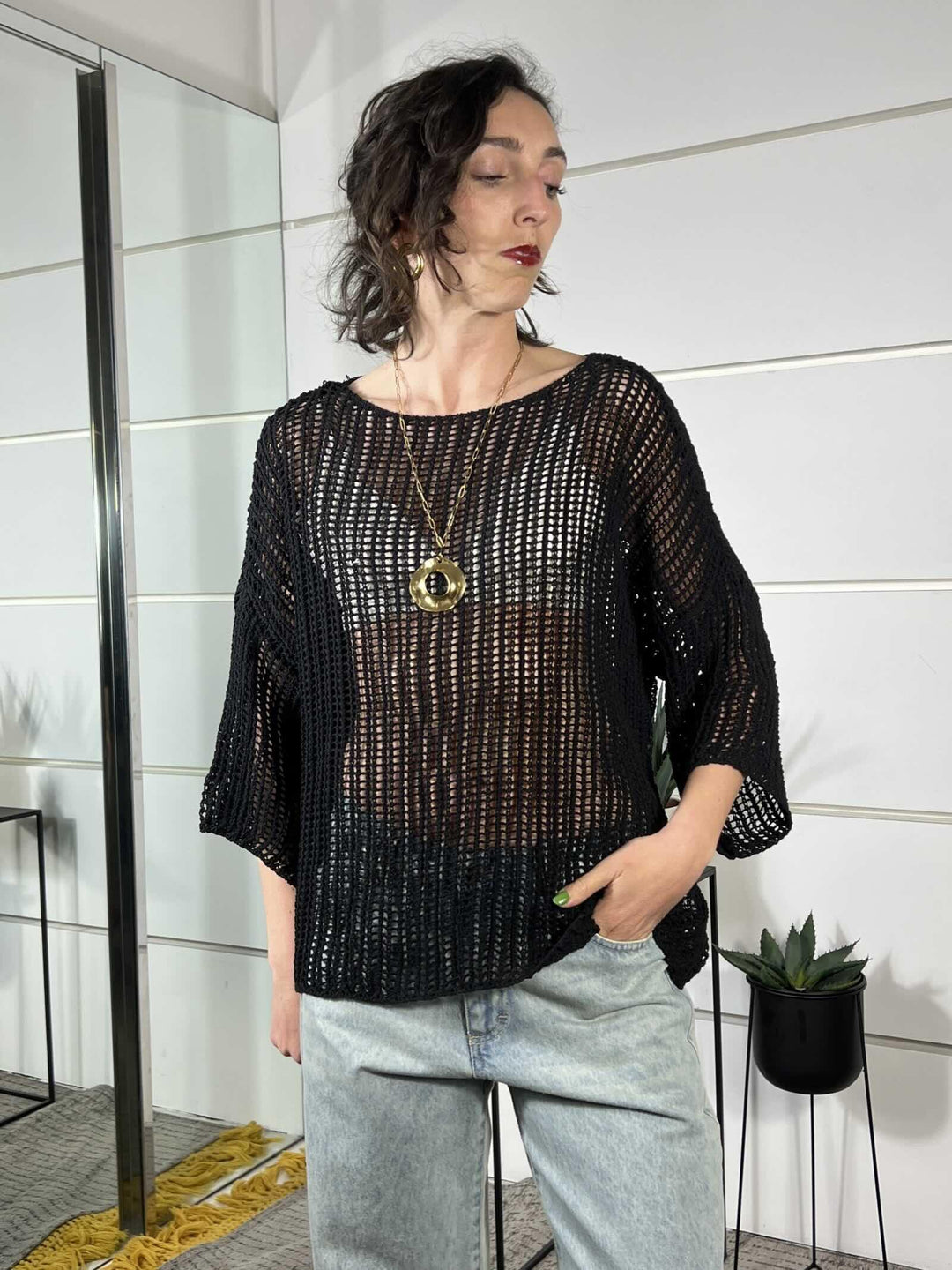 maglia rete nera 2012NERO SUSY MIX