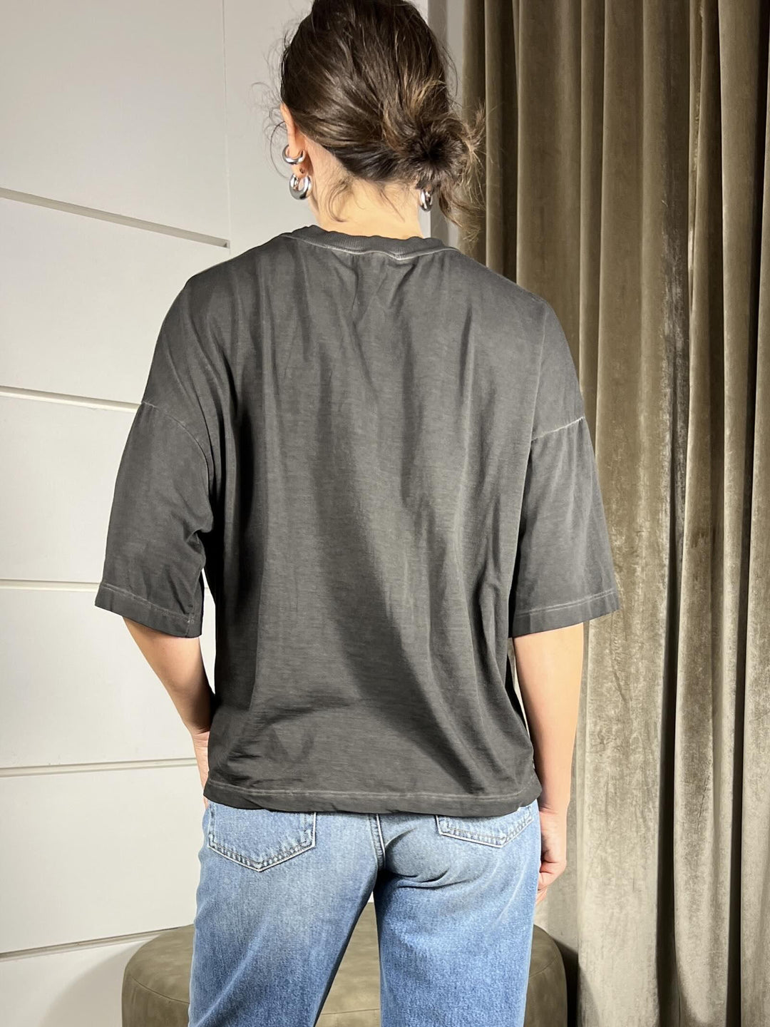 T-SHIRT GRIGIA CON STAMPA ROCK & ROLL TFW-P011ROCK GRIGIO HAVE ONE