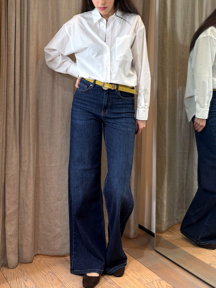 jeans wide leg denim medio scuro NINA001 iBLUES