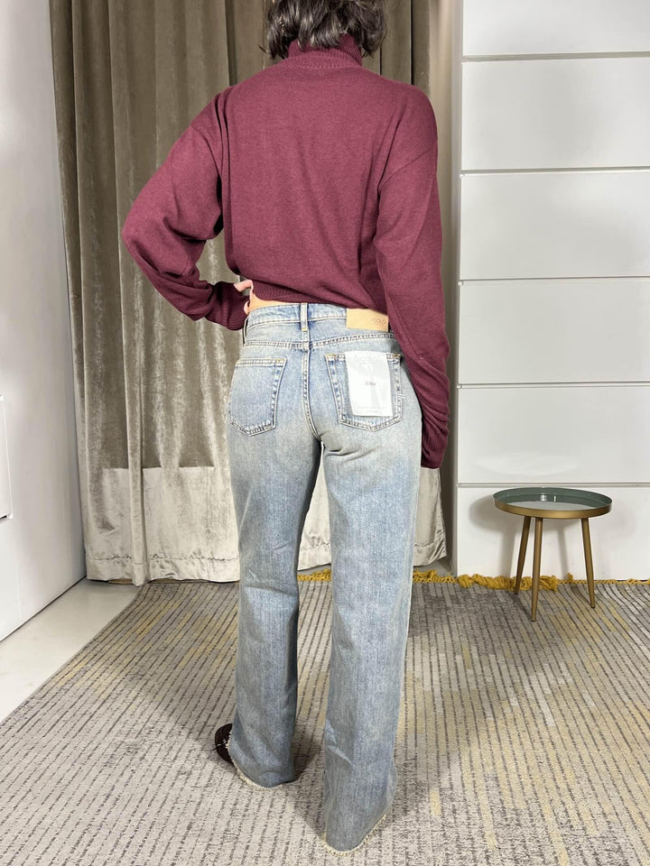jeans alex lavaggio al the taglio vivo DF5258DENIM VICOLO