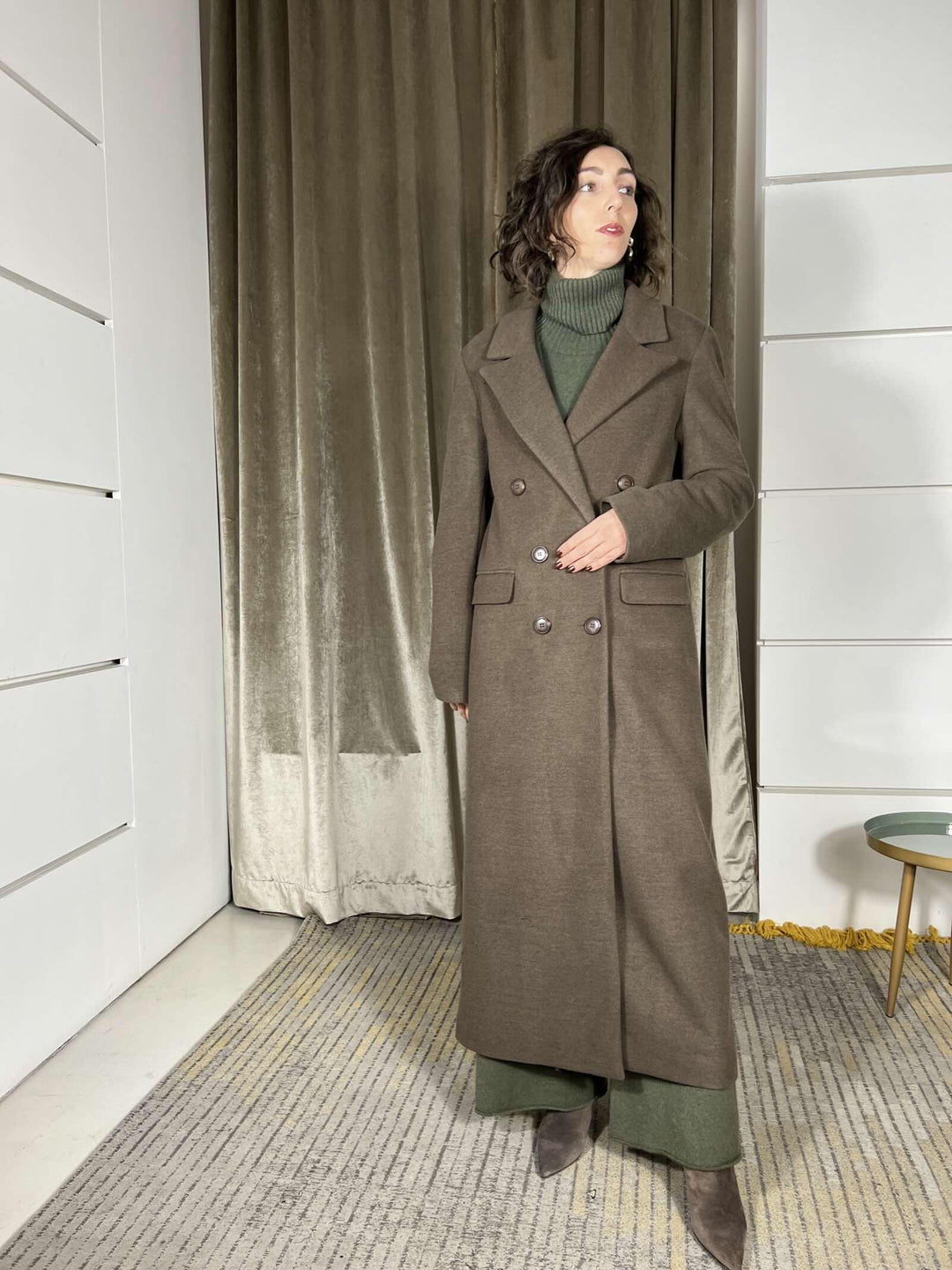 cappotto doppio petto lungo moro SMXJ0005MORO SUSY MIX