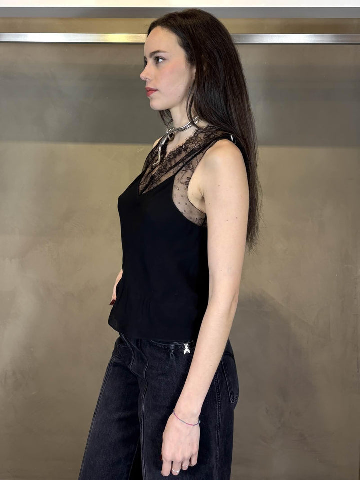 top nero con pizzo 8C0865A692K103 PATRIZIA PEPE PREVIEW