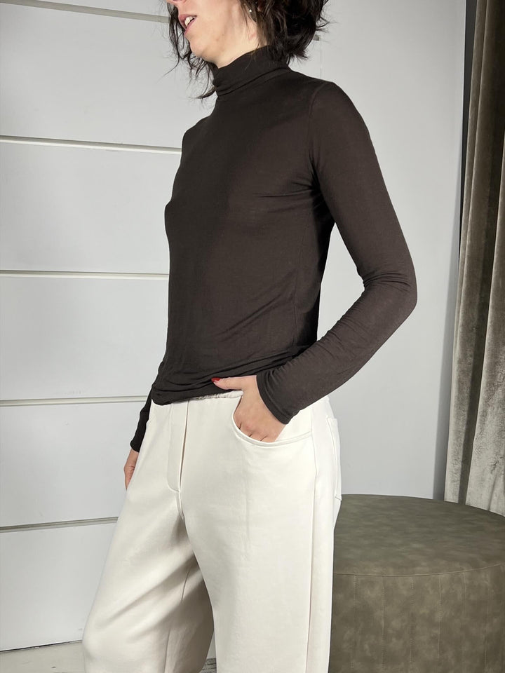 maglia dolcevita in cashmere 78%vi 9%pa 8%el 5%wm MJS-P181MORO HAVE ONE