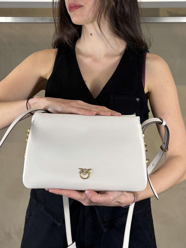 borsa triplet mini bianco seta TRIPLET MINI VITELLO MORBIDOZ14Q PINKO