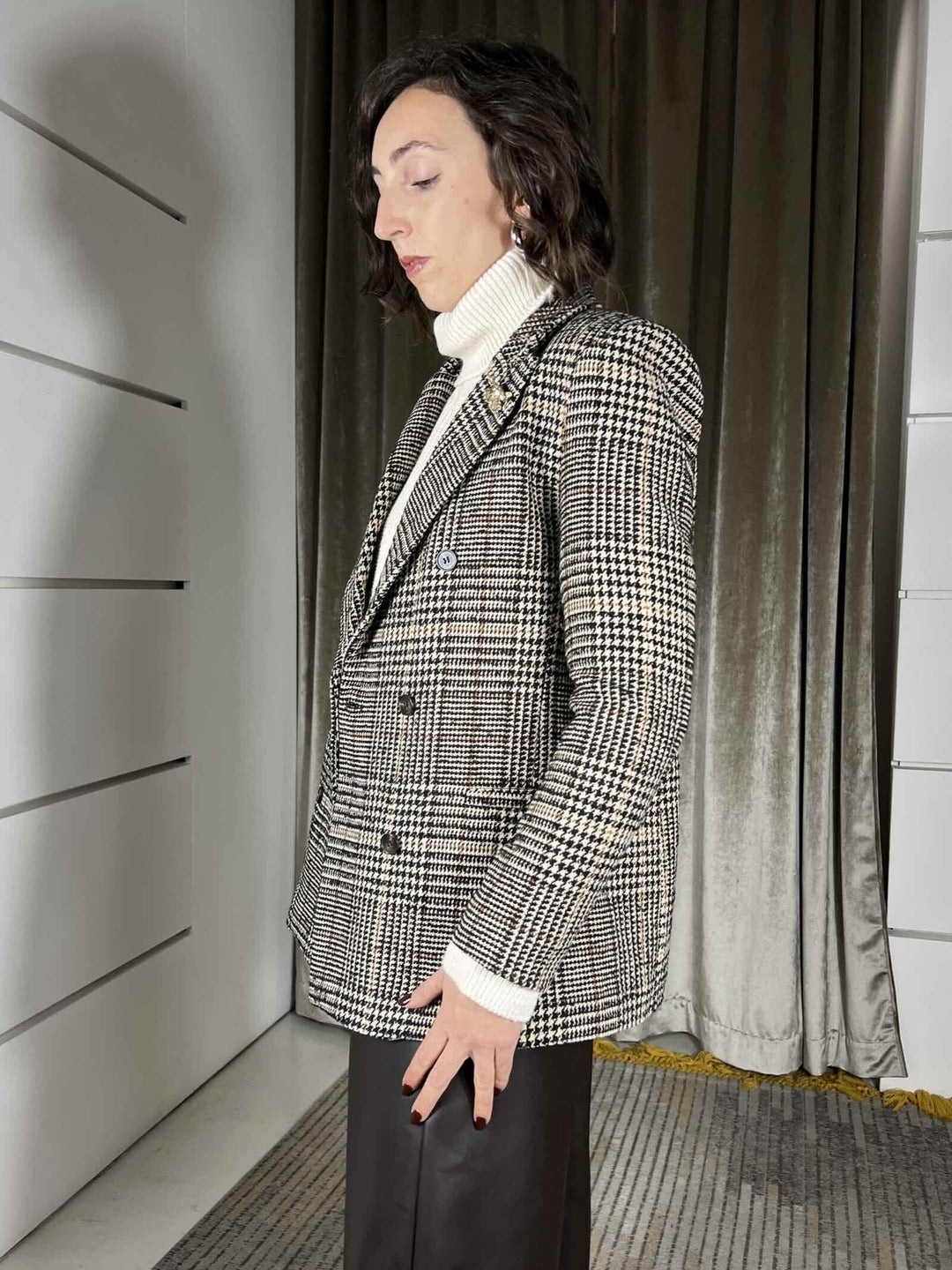 giacca doppiopetto J0458CAMMELLO SUSY MIX