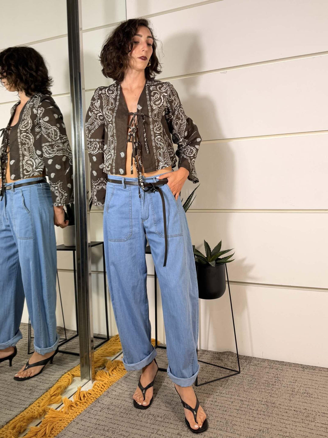 pantalone in denim leggero a ovetto 58300CHJEANS SUSY MIX
