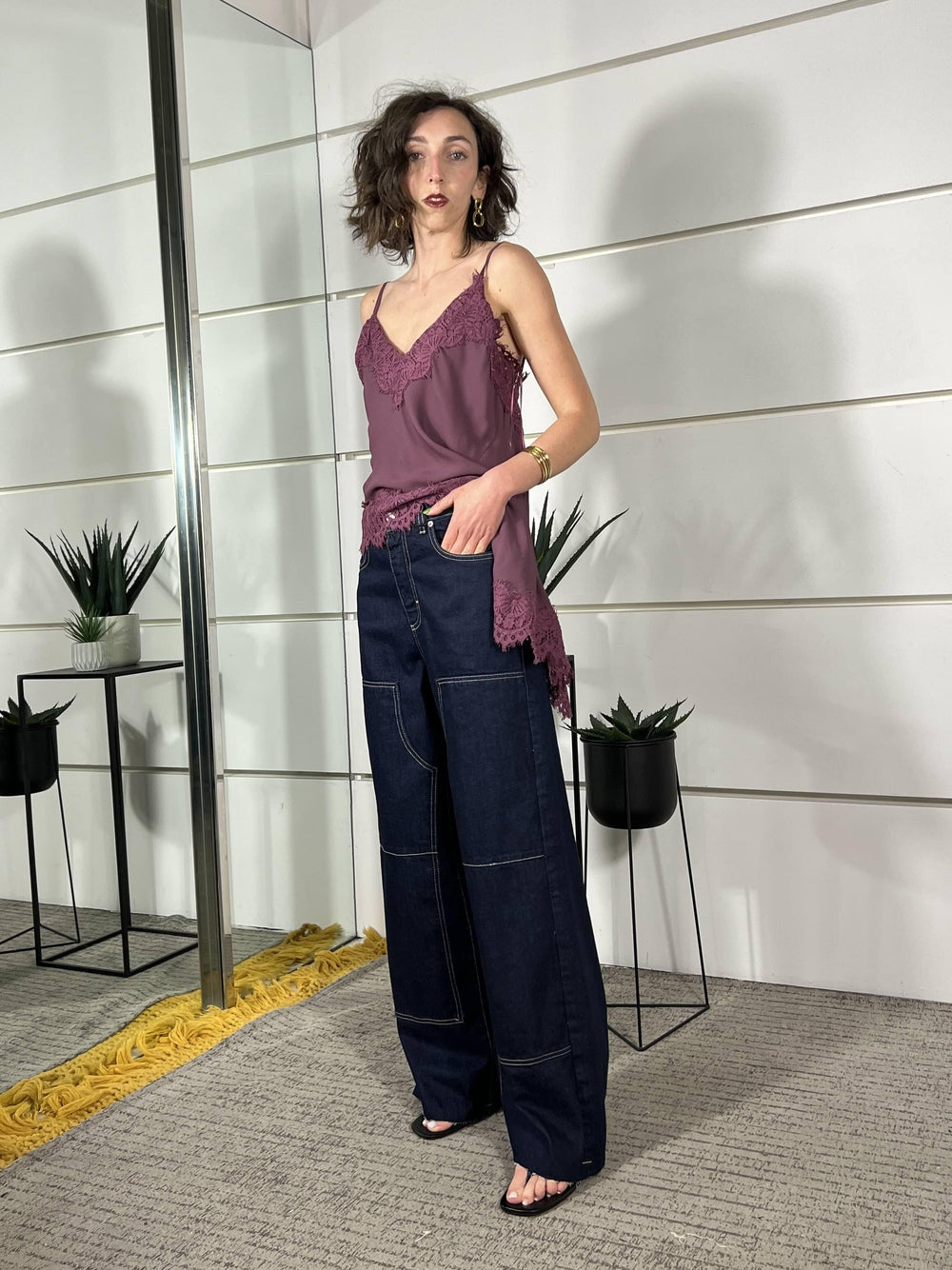 jeans western modello giusi denim scuro GIUSI-WEST-730DENIM BLU TENSIONE IN