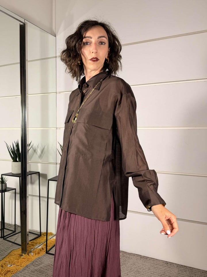 camicia tasche over moro CPA-Q380MORO HAVE ONE