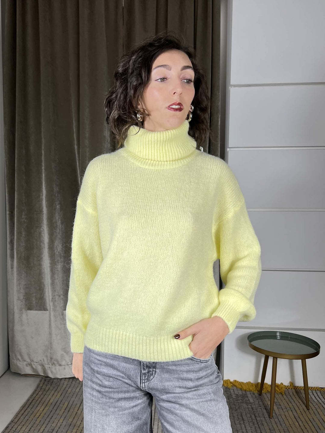 dolcevita in misto lana giallo 28014GIALLO SUSY MIX